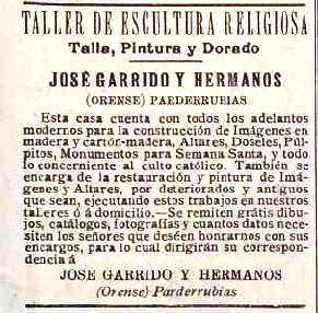 Anuncio Os Escultores 1910