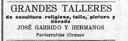 Anuncio Os Escultores 1913